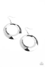 Paparazzi Accessories Fiercely Faceted Silver Earring - Pure Elegance by Kym