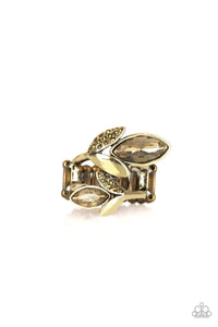 Paparazzi Accessories Flawless Foliage Brass Ring - Pure Elegance by Kym