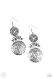 Paparazzi Accessories  Garden Adventure - Silver Earring - Pure Elegance by Kym
