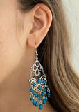 Paparazzi Accessories Glass Slipper Glamour -Blue Earring - Pure Elegance by Kym