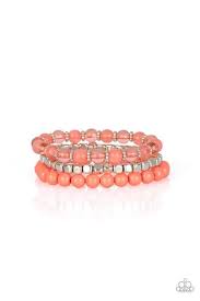 Paparazzi Accessories Globetrotter Glam Orange Bracelet - Pure Elegance by Kym