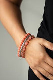 Paparazzi Accessories Globetrotter Glam Orange Bracelet - Pure Elegance by Kym