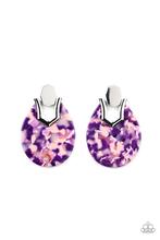 Paparazzi Accessories HAUTE Flash Purple Post Earring - Pure Elegance by Kym