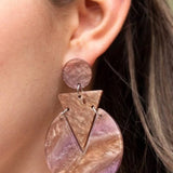 Paparazzi Jewelry Head Under WATERCOLORS - Brown Earrings - Pure Elegance by Kym