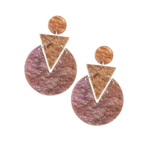 Paparazzi Jewelry Head Under WATERCOLORS - Brown Earrings - Pure Elegance by Kym