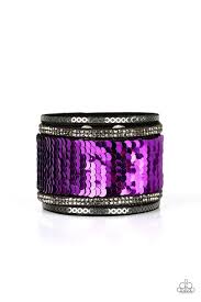 Paparazzi Jewelry Heads or Mermaid Tails - Purple Urban Bracelet - Pure Elegance by Kym