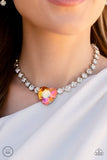 Paparazzi Jewelry Heart In My Throat - Orange Necklace Life of the Party EXCLUSIVE - Pure Elegance by Kym