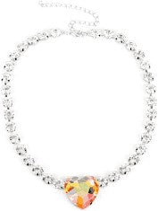 Paparazzi Jewelry Heart In My Throat - Orange Necklace Life of the Party EXCLUSIVE - Pure Elegance by Kym