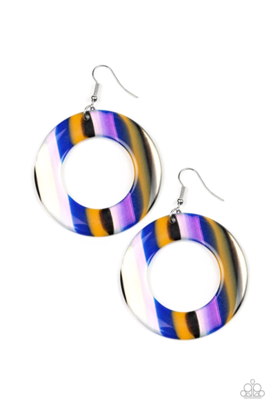 Paparazzi Jewelry In Retrospect - Blue Earrings - Pure Elegance by Kym