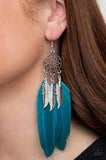 Paparazzi Accessories In Your Wildest DREAM-CATCHERS Blue Earrings - Pure Elegance by Kym