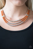Paparazzi Accessories Just Bead You Orange Necklace - Pure Elegance by Kym