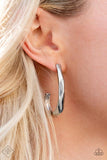 Paparazzi Jewelry Made You HOOK - Silver Hoop Earring - Pure Elegance by Kym