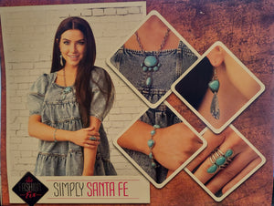 Paparazzi Accessories Fashion Fix  Mar 2021 Simply Santa Fe Blue Complete Set - Pure Elegance by Kym