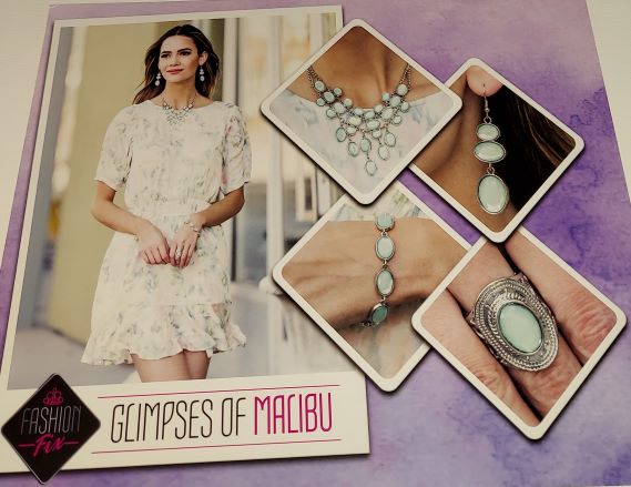 Paparazzi Jewelry Fashion Fix  May 2021 Glimpses of Malibu - Complete Trend Blend - Pure Elegance by Kym