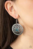 Paparazzi Jewelry Mega Medallions - Blue Earring - Pure Elegance by Kym