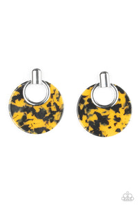 Paparazzi Jewelry Metro Zoo - Yellow Earring - Pure Elegance by Kym