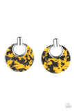 Paparazzi Jewelry Metro Zoo - Yellow Earring - Pure Elegance by Kym