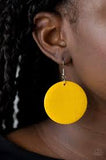 Paparazzi Accessories Natural Novelty - Yellow Earring - Pure Elegance by Kym