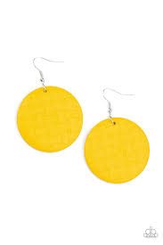 Paparazzi Accessories Natural Novelty - Yellow Earring - Pure Elegance by Kym
