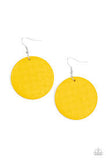 Paparazzi Accessories Natural Novelty - Yellow Earring - Pure Elegance by Kym