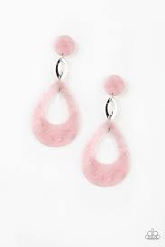 Paparazzi Accessories Beach Oasis Pink Post Earrings - Pure Elegance by Kym