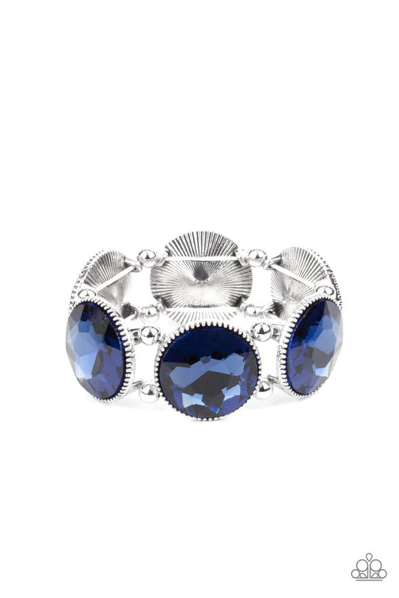 Paparazzi Jewelry Powerhouse Hustle - Blue Bracelet - Pure Elegance by Kym
