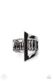 Paparazzi Jewelry Rebel Edge - Black Ring - Pure Elegance by Kym