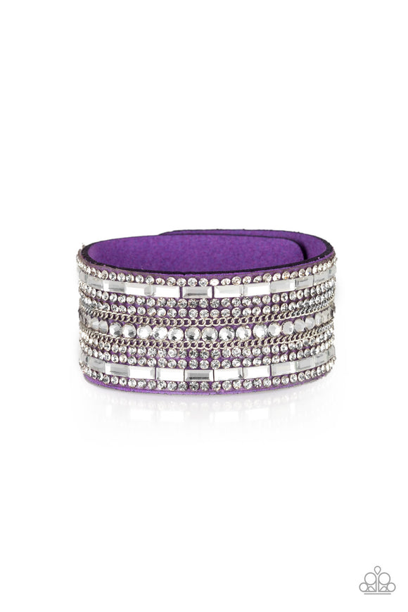 Paparazzi Accessories Rebel Radiance Purple Bracelet - Pure Elegance by Kym