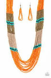Paparazzi Jewelry Rio Roamer - Orange Necklace - Pure Elegance by Kym