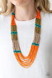 Paparazzi Jewelry Rio Roamer - Orange Necklace - Pure Elegance by Kym
