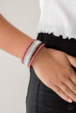 Paparazzi Accessories Rock Star Rocker Red Bracelet - Pure Elegance by Kym