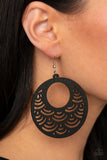 Paparazzi Accessories SEA Le Vie!  Black Earring - Pure Elegance by Kym