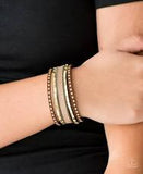 Paparazzi Accessories Seize the Sass Brass Bracelet - Pure Elegance by Kym