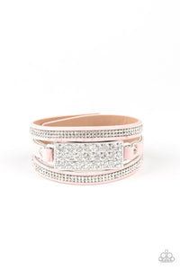 Paparazzi Jewelry Shockingly Sparkly - Pink Bracelet - Pure Elegance by Kym