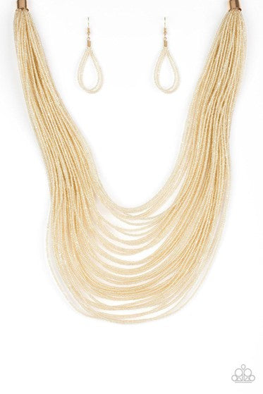 Paparazzi Jewelry Streaming Starlight - Gold Necklace - Pure Elegance by Kym