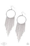Paparazzi Jewelry Streamlined Shimmer - White Earring - Pure Elegance by Kym