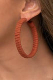 Paparazzi Jewelry Suede Parade - Orange Earring - Pure Elegance by Kym