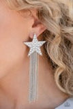 Paparazzi Jewelry Superstar Solo - White Post Earrings - Pure Elegance by Kym