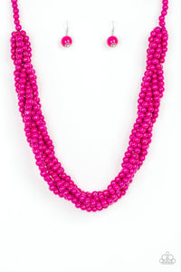 Paparazzi Accessories Tahiti Tropic Pink Necklace - Pure Elegance by Kym