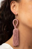 Paparazzi Accessories Tassels and Tiaras Pink Earring - Pure Elegance by Kym