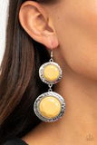 Paparazzi Accessories Thrift Shop Stop Yellow Earrings - Pure Elegance by Kym