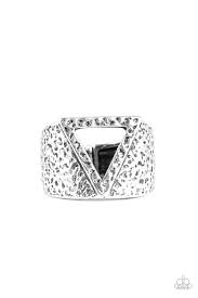 Paparazzi Accessories Triathlon Silver Ring - Pure Elegance by Kym