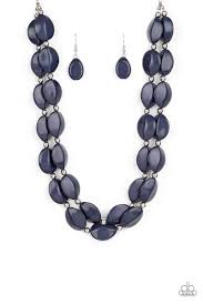 Paparazzi Accessories Two-Story Stunner Blue Necklace - Pure Elegance by Kym