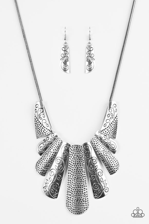 Paparazzi Accessories Untamed Silver Necklace - Pure Elegance by Kym