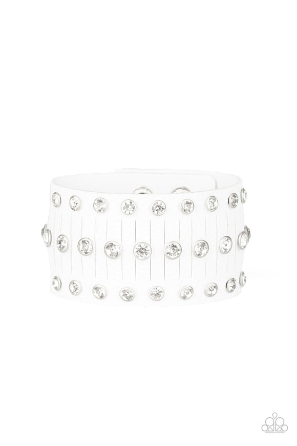 Paparazzi Accessories Now Taking The Stage White Bracelet - Pure Elegance by Kym