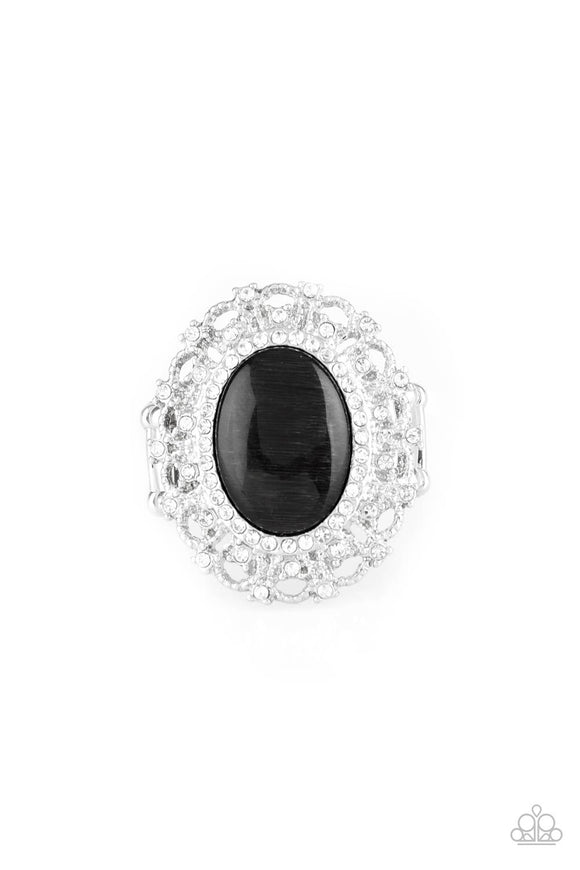 Paparazzi Jewelry BAROQUE The Spell - Black Ring - Pure Elegance by Kym