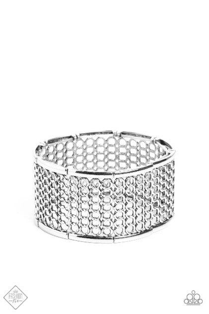 Paparazzi Jewelry Camelot Couture - Silver Bracelet - Pure Elegance by Kym