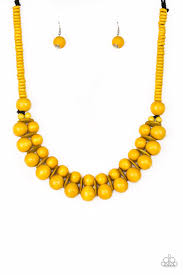 Paparazzi Accessories Caribbean Cover Girl Yellow Necklace - Pure Elegance by Kym