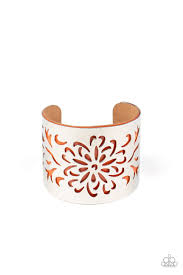 Paparazzi Accessories Get Your Bloom Onn Orange Bracelet - Pure Elegance by Kym