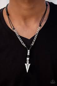 Paparazzi Accessories Keep your Arrow Head Up Black Necklace - Pure Elegance by Kym